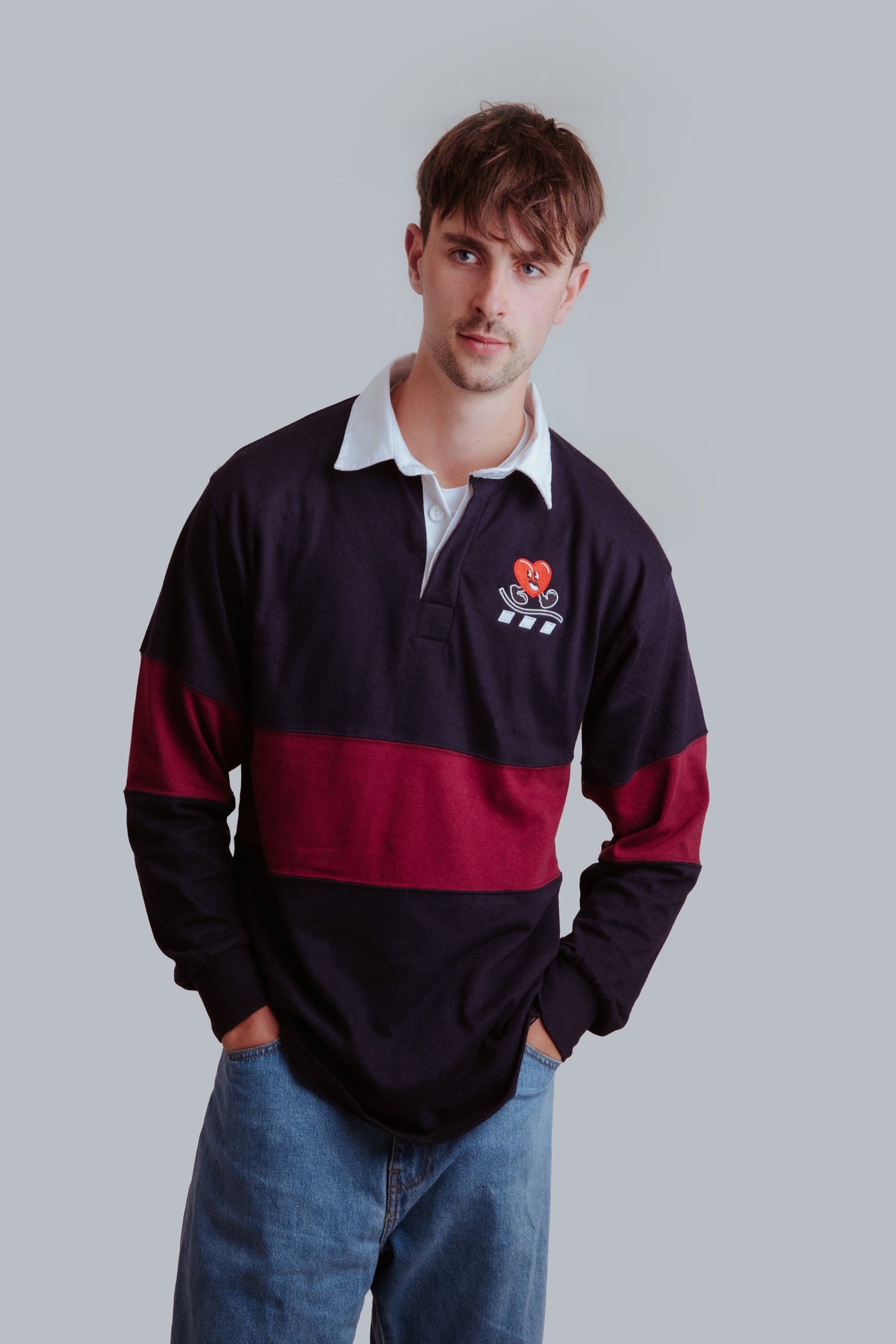 Rugby Shirt hands in pocket