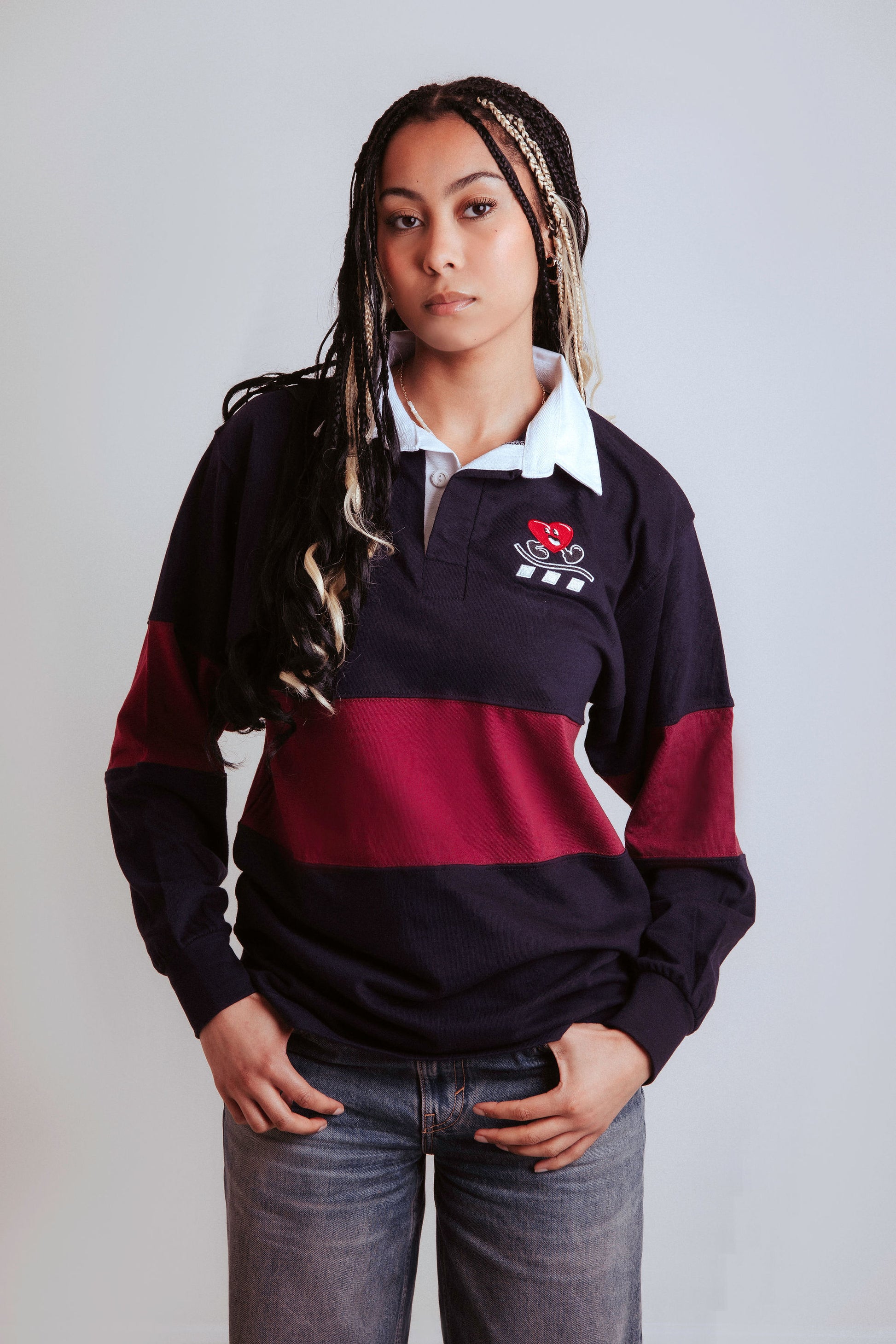 Women rugby top front view 